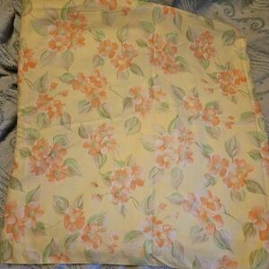 Vintage 1950s Fabric Flannel Brushed Cotton 4 yd 36" Wide Yellow Pink Floral